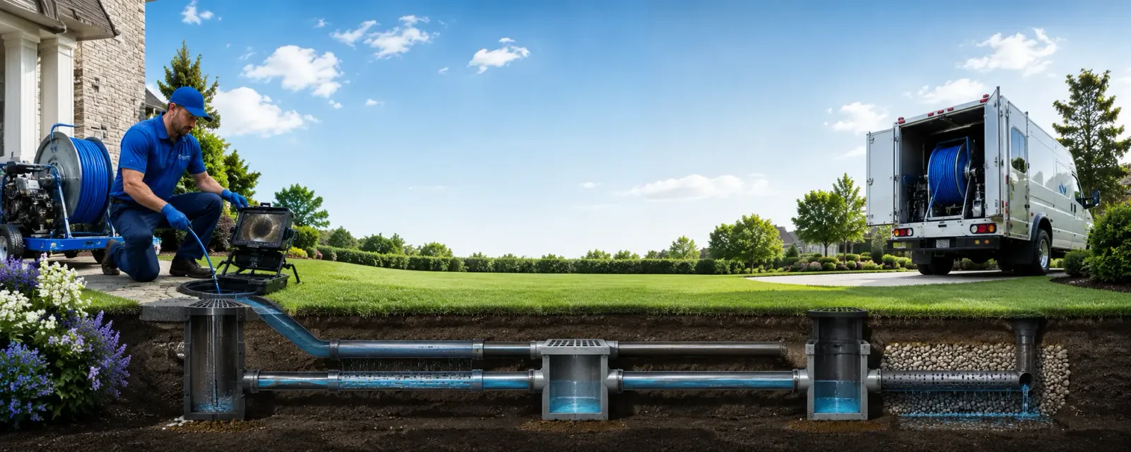 Outdoor drain cleaning information for Sarona, WI